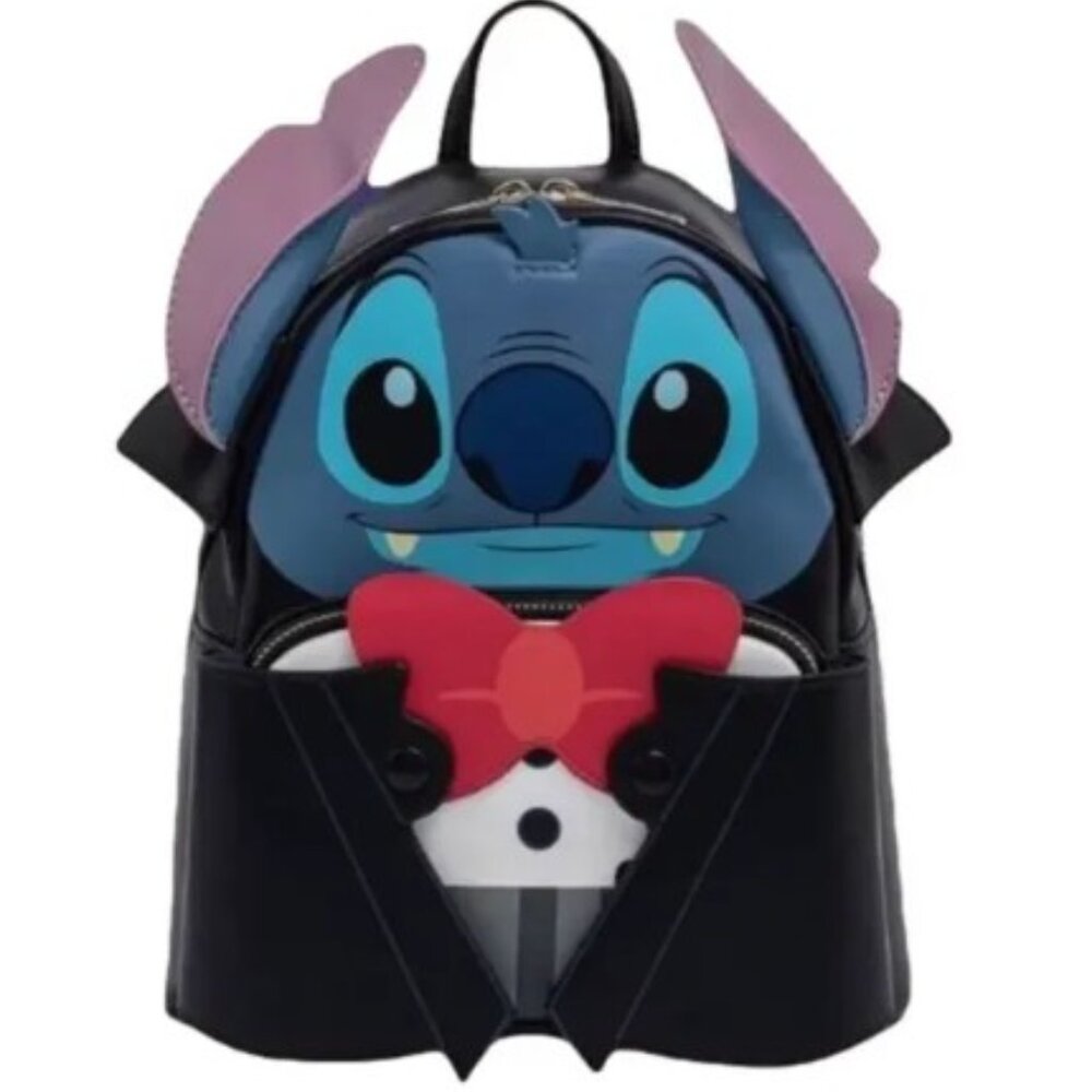 Loungefly - Disney - Vampire Stitch Bow Tie Mini Backpack - Lilo & Stitch - NWT